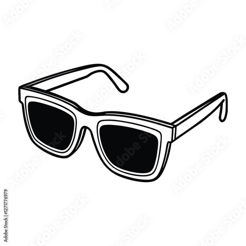 sunglasses on white background