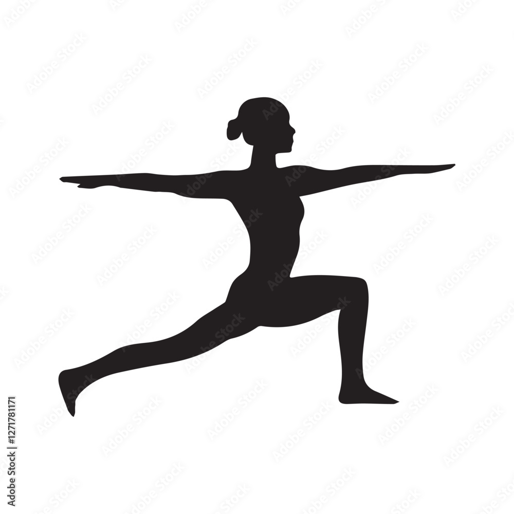 silhouette of a young woman doing yoga silhouette of a young woman doing yoga