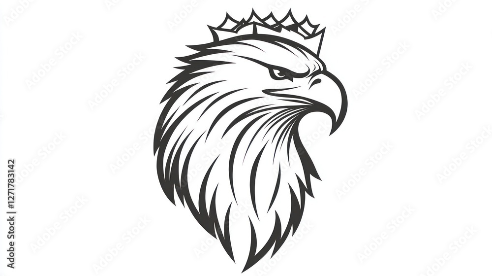 Obraz premium Regal eagle head graphic design, suitable for logo or emblem