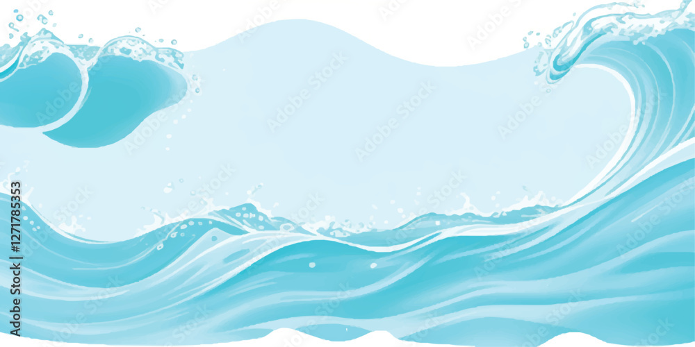 Stunning Abstract Ocean Wave Pattern in Soft Blue and Green Watercolor Shades, Ideal for Use as a Background in Coastal, Sea-Inspired, and Ocean-Themed Graphic Designs.
Stunning Abstract Ocean Wave Pattern in Soft Blue and Green Watercolor Shades, Ideal for Use as a Background in Coastal, Sea-Inspired, and Ocean-Themed Graphic Designs.