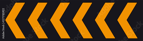 Black abstract wide horizontal banner with arrows and angles. Dark modern sporty bright futuristic abstract background.
