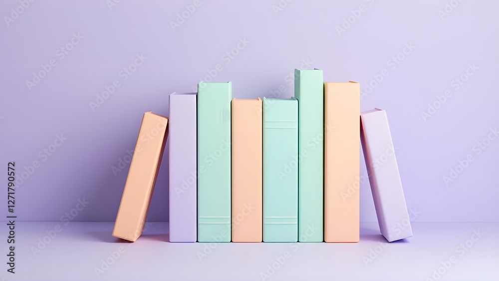 Fototapeta premium Macaron color books still life