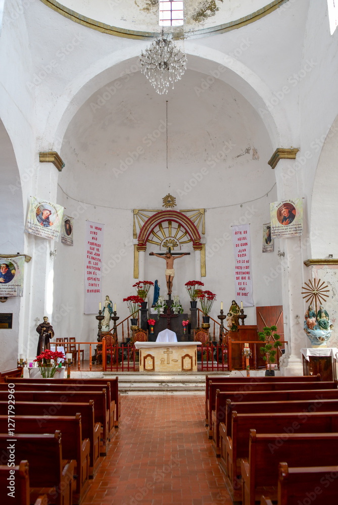 Inside of a Church in La Antigua, in Mexico