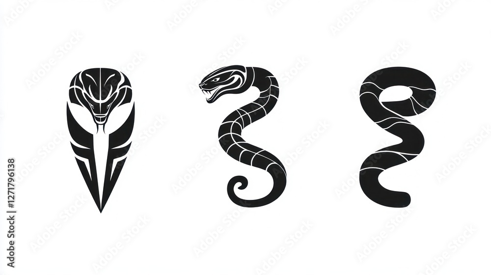 Fototapeta premium Abstract snake designs