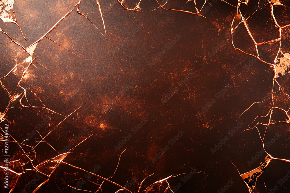 Beautiful copper background with smooth shiny surface and intricate cracks, creating stunning visual effect. Perfect for design projects and artistic presentations Beautiful copper background with smooth shiny surface and intricate cracks, creating stunning visual effect. Perfect for design projects and artistic presentations