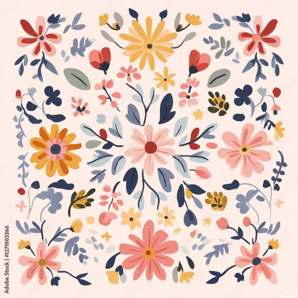 Fototapeta premium seamless floral pattern
