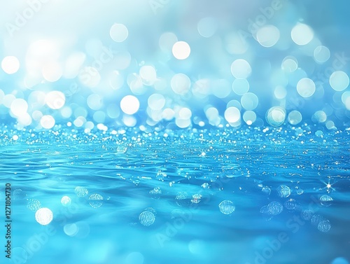 Water Surface with Bokeh Effect and Light Reflections (Background, Water, Bokeh, Light)