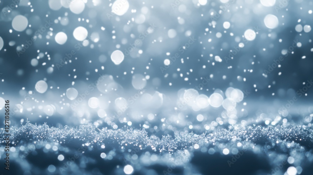 A close-up of sparkling snowflakes and falling snow, creating a serene winter atmosphere with soft bokeh effects. A close-up of sparkling snowflakes and falling snow, creating a serene winter atmosphere with soft bokeh effects.