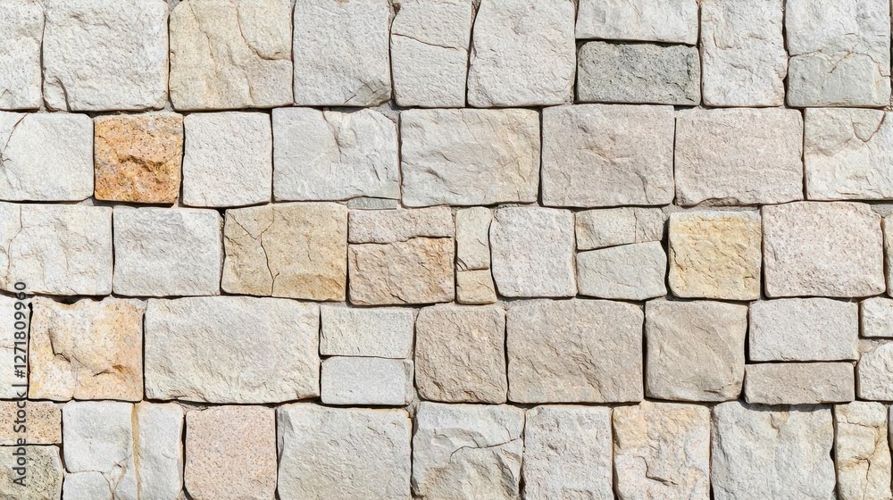 Fototapeta premium Beige and Grey Stone Wall Texture Background