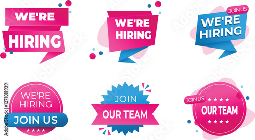 We are hiring sign vector stock illustration. 