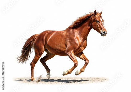 Horse on white