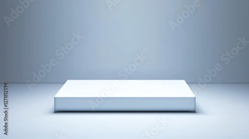 Wallpaper Mural White Square Platform on Light Gray Background Torontodigital.ca