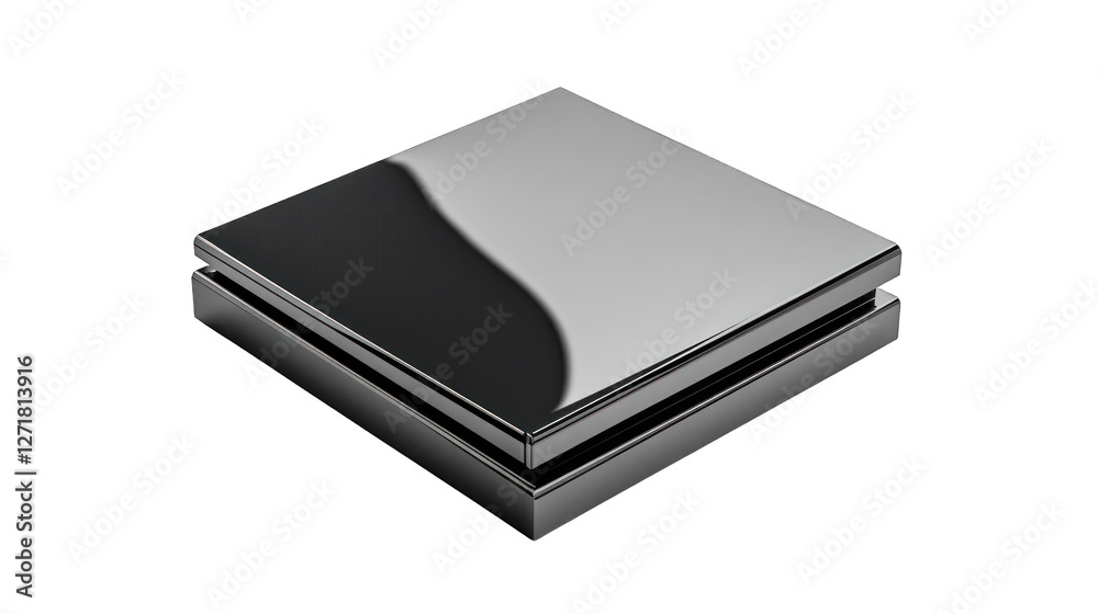 A black square with a shiny surface A black square with a shiny surface