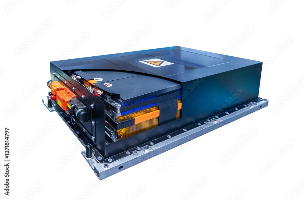 lithium battery pack module with bms available for electric car or storage power station isolated on white background lithium battery pack module with bms available for electric car or storage power station isolated on white background