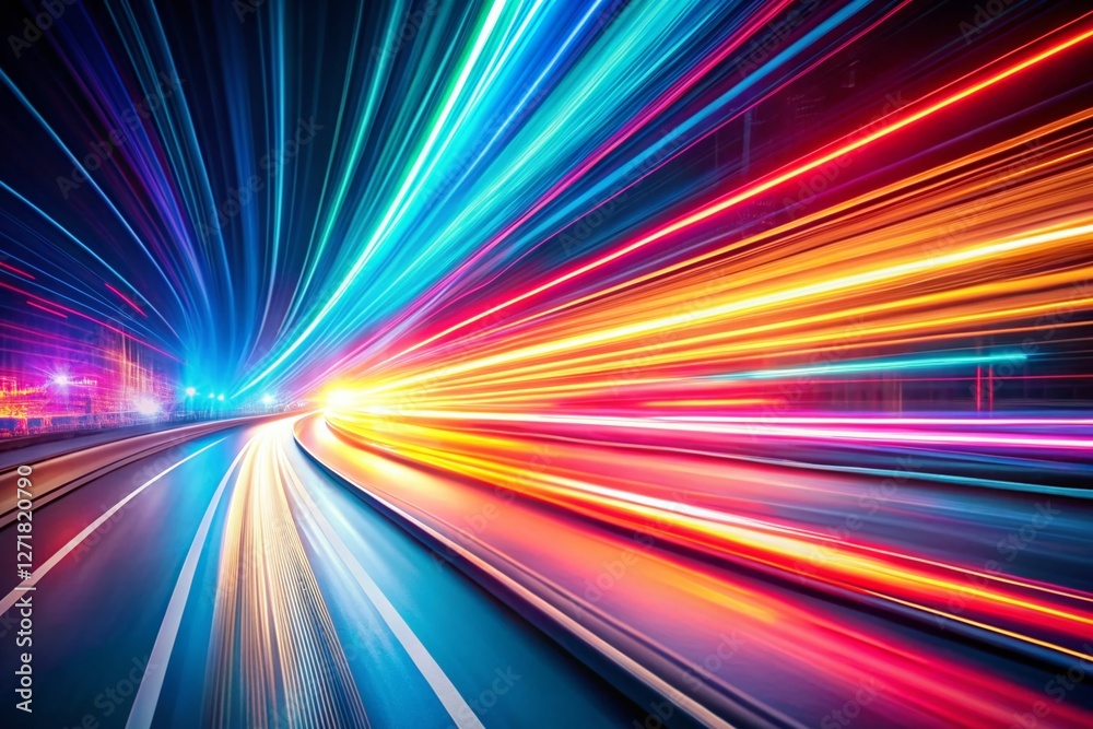 Dynamic Light Trails Speed Motion Blur Abstract Background Dynamic Light Trails Speed Motion Blur Abstract Background