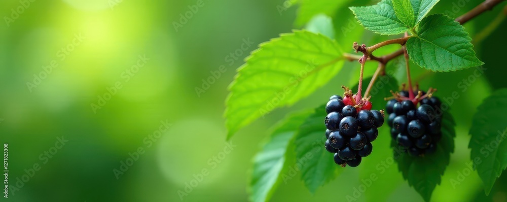 Blackcurrant bush, lush green leaves, no fruit Summer garden scene , green, countryside, stems Blackcurrant bush, lush green leaves, no fruit Summer garden scene , green, countryside, stems