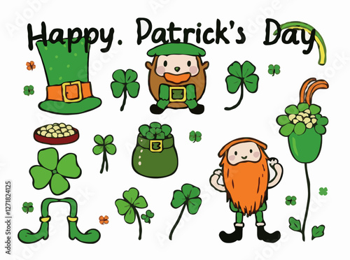 Whimsical St. Patrick's Day Vector Illustrations