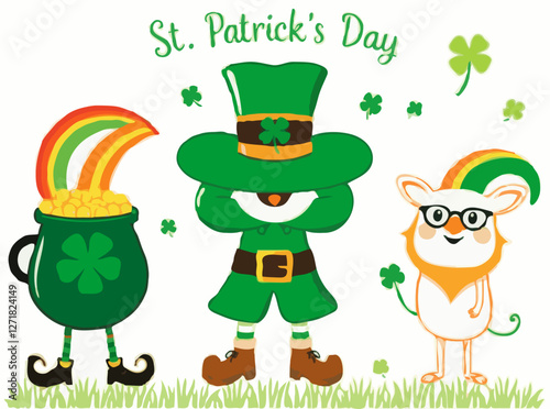 Whimsical St. Patrick's Day Vector Illustrations