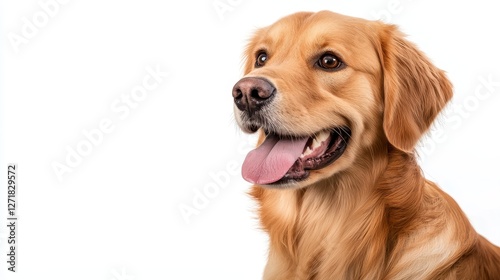Wallpaper Mural A cheerful golden retriever with a friendly expression, showcasing its playful nature and warm personality. Torontodigital.ca