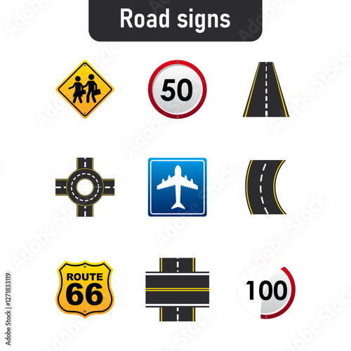 Road signs set