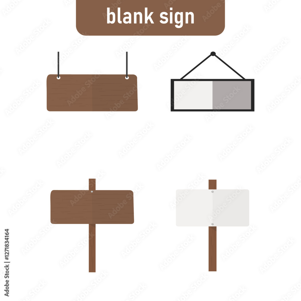 Obraz premium blank sign vector set