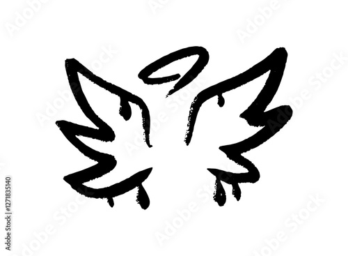 Illustration of an Graffiti Spray Paint Angel