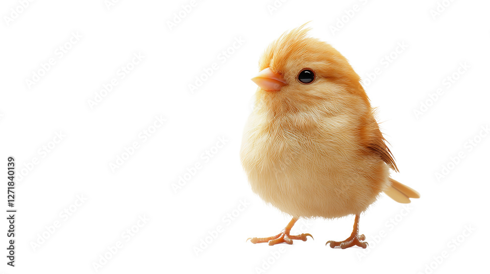 Obraz premium Adorable Fluffy Yellow Chickling Bird Cute Baby Animal Pet Wildlife Nature tiny dark soft farm fauna avian small young 