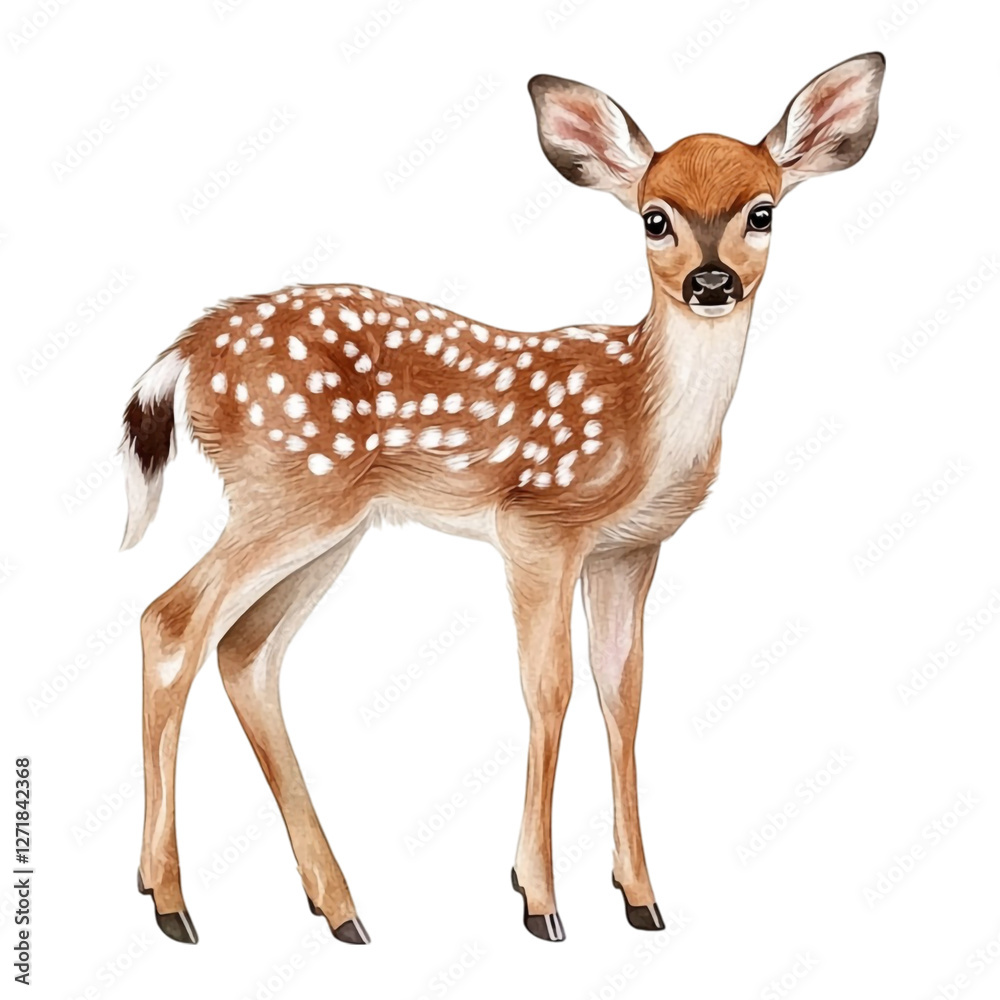 Adorable Spotted Fawn Graceful and Innocent Nature's Gentle Creature, Adorable Spotted Fawn Graceful and Innocent Nature's Gentle Creature,