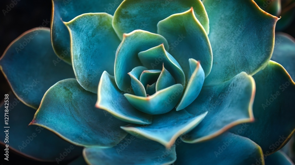 Fototapeta premium Succulent plant close-up showcasing unique texture