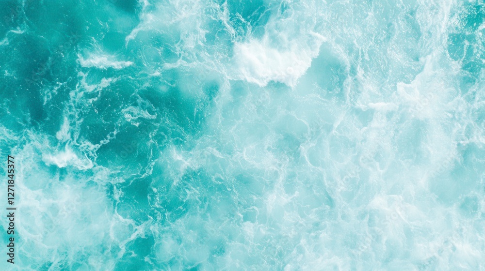 Fototapeta premium Stunning Turquoise Water Patterns: A Breathtaking Aquatic Scene