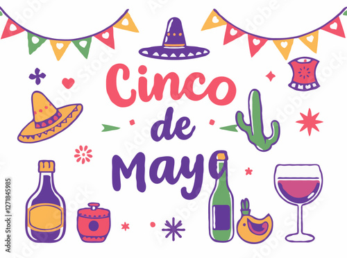 Cinco de Mayo Mexican Fiesta Elements
