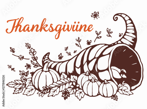 Thanksgiving Harvest Cornucopia Art