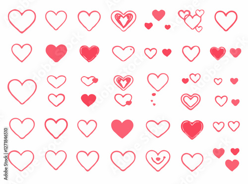 Valentine's Day Love Heart Icons