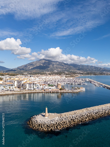 Aerial view of Puerto Banus and La Concha
