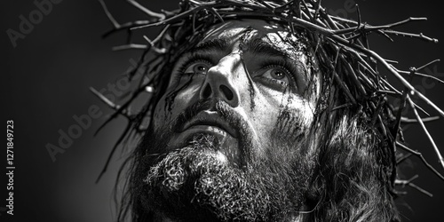 Man with crown of thorns