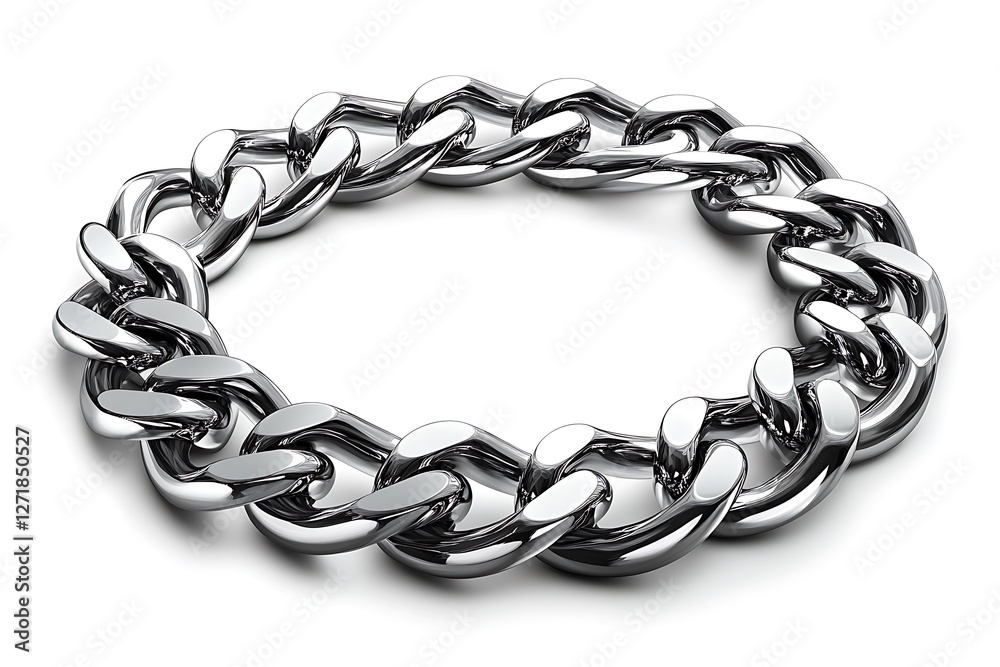 Obraz premium chain ring over white background