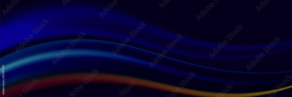 Obraz premium Vector blue line background curve element, overlapping layers, vector