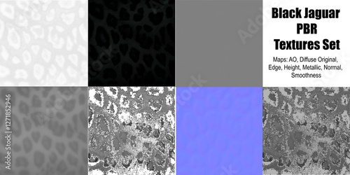 Jaguar Skin PBR Textures Set - All PBR Textures - 3D Design