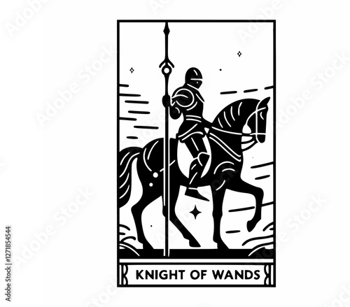 Abstract Tarot Art – Knight of Wands Interpretation