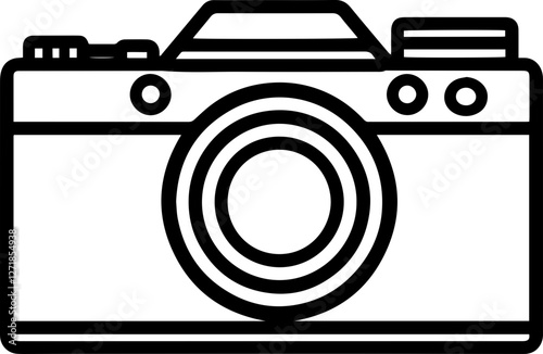 Simple Line Art Camera line art Icon