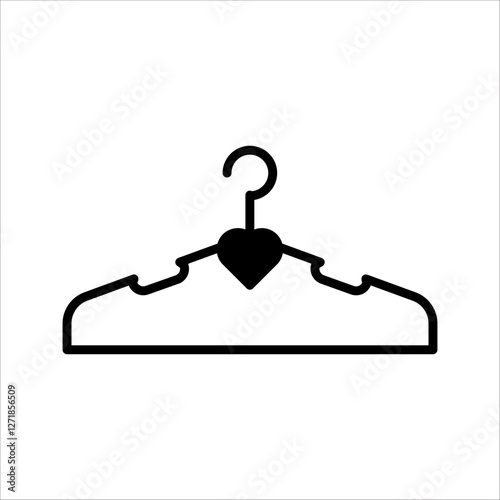 Clothes Hanger icon, Hanger icon, Cloakroom sign, Plastic suit Hanger, clothes rack, with white background