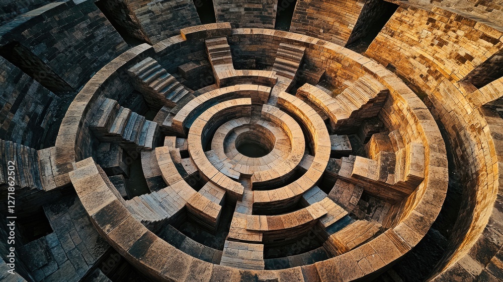 Fototapeta premium Stone Building Spiral Staircase