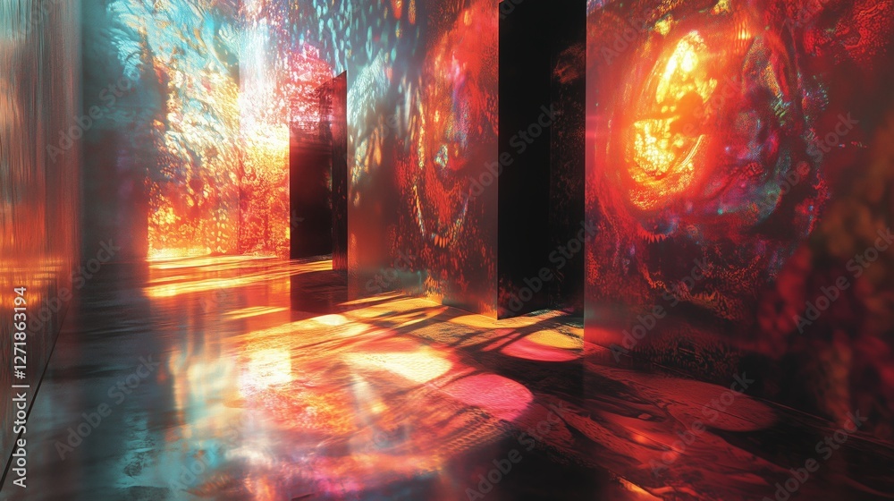 An artistic space interwoven with light and shadow An artistic space interwoven with light and shadow