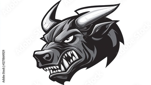 Wallpaper Mural Angry bull mascot graphic design Torontodigital.ca