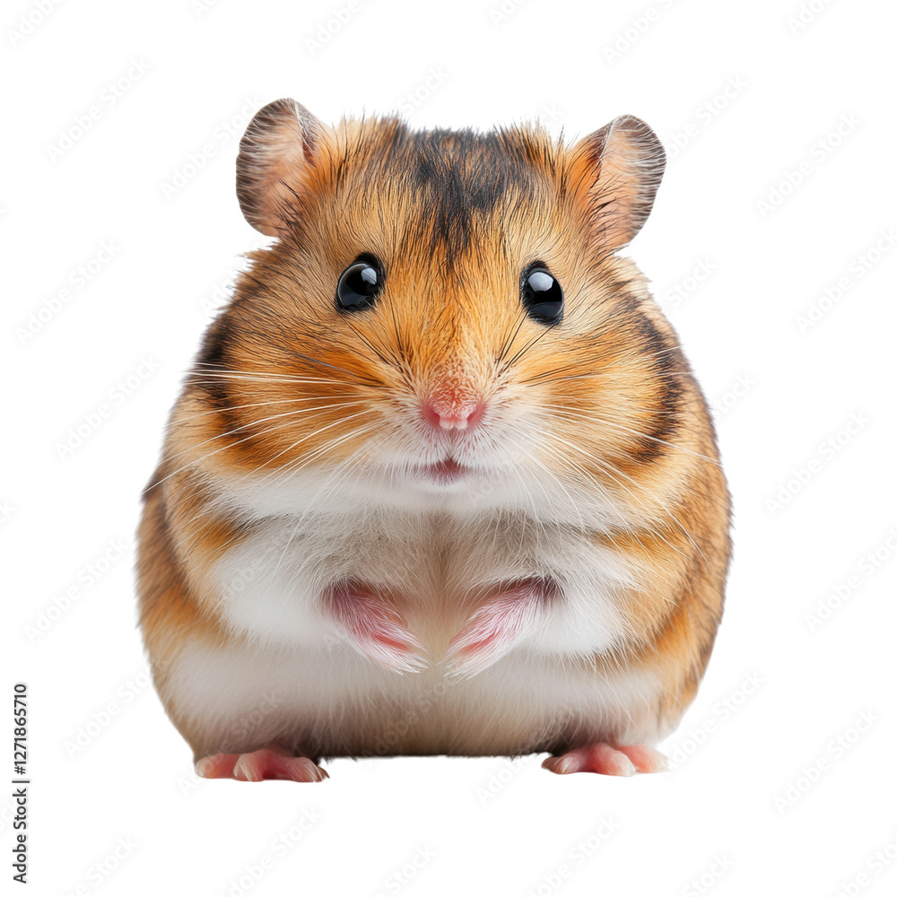 Adorable Hamster Portrait on Black Background on white background Adorable Hamster Portrait on Black Background on white background