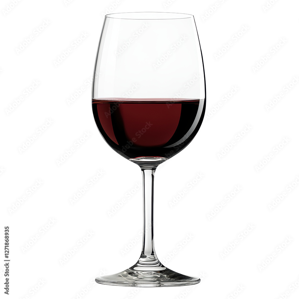 Elegance in a Glass: Rich Red Wine Delight on a white background. Elegance in a Glass: Rich Red Wine Delight on a white background.