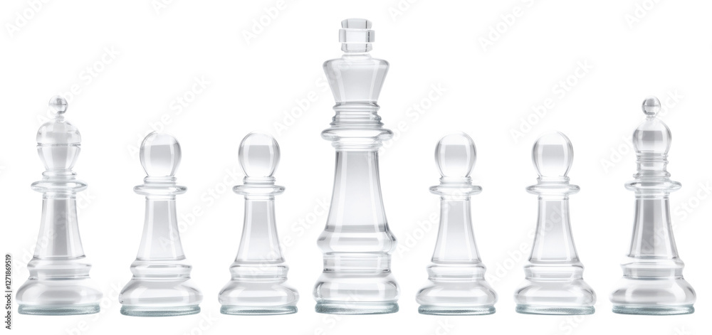 PNG 3d transparent glass style of chess white game intelligence. PNG 3d transparent glass style of chess white game intelligence.