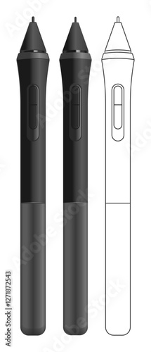 Stylus pen. Vector illustration.