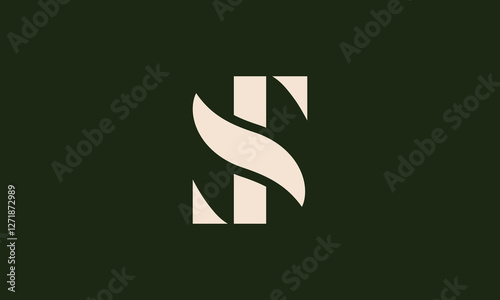 IS or SI monogram logo design