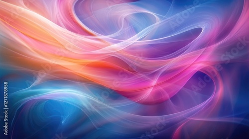 Wallpaper Mural A dramatic image of brightly colored smoke billowing upward, with shades of pink, blue, and purple swirling in a mesmerizing, fluid pattern. Torontodigital.ca